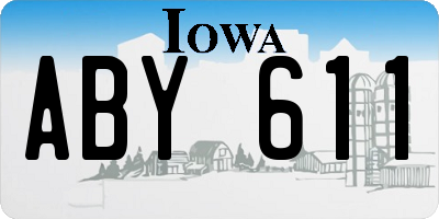 IA license plate ABY611