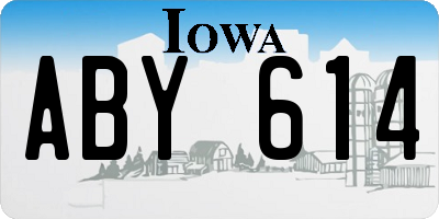 IA license plate ABY614