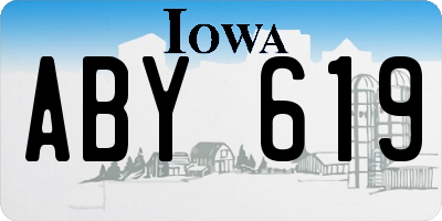 IA license plate ABY619