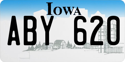 IA license plate ABY620