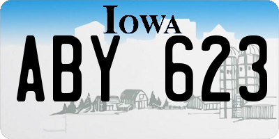 IA license plate ABY623