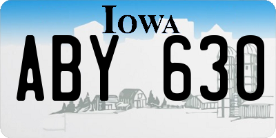 IA license plate ABY630
