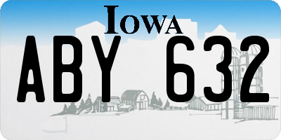 IA license plate ABY632