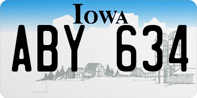 IA license plate ABY634