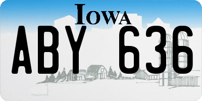 IA license plate ABY636
