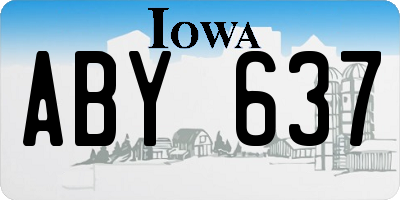 IA license plate ABY637