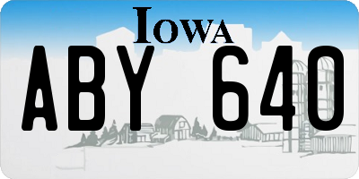 IA license plate ABY640