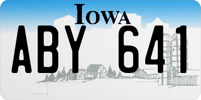 IA license plate ABY641