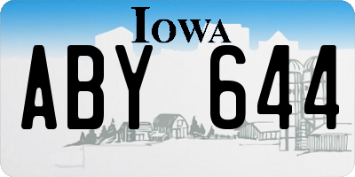 IA license plate ABY644