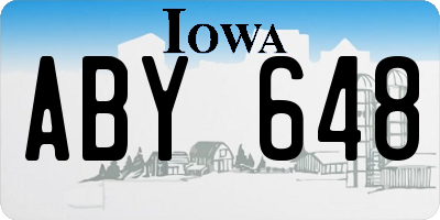 IA license plate ABY648