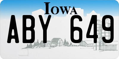 IA license plate ABY649