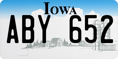 IA license plate ABY652