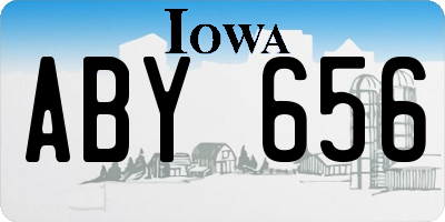 IA license plate ABY656