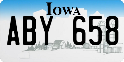 IA license plate ABY658