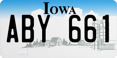IA license plate ABY661