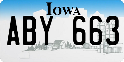 IA license plate ABY663
