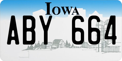 IA license plate ABY664
