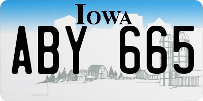 IA license plate ABY665
