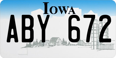 IA license plate ABY672