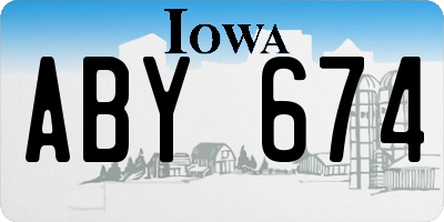 IA license plate ABY674