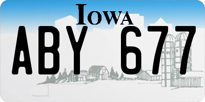 IA license plate ABY677