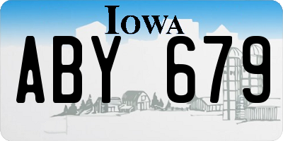 IA license plate ABY679