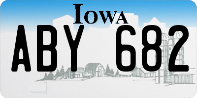 IA license plate ABY682