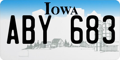 IA license plate ABY683