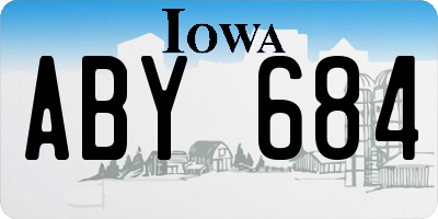 IA license plate ABY684