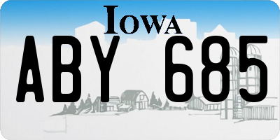 IA license plate ABY685