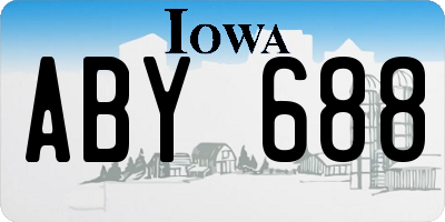 IA license plate ABY688