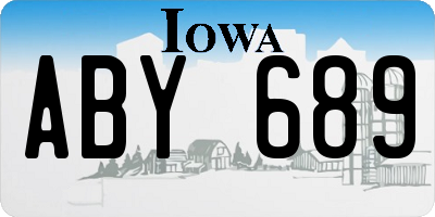 IA license plate ABY689