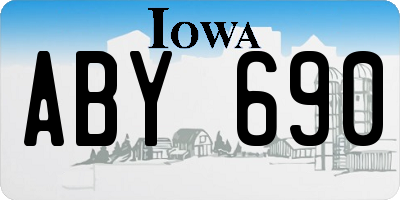 IA license plate ABY690