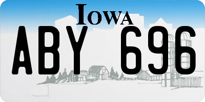 IA license plate ABY696