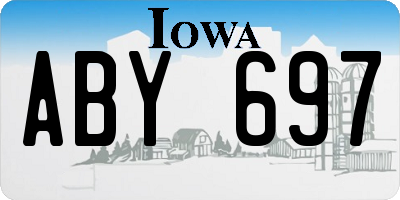 IA license plate ABY697