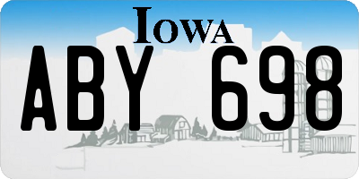 IA license plate ABY698