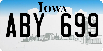 IA license plate ABY699