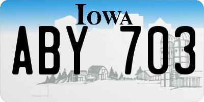 IA license plate ABY703