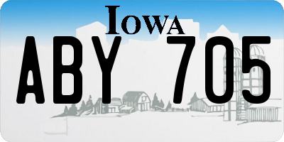 IA license plate ABY705