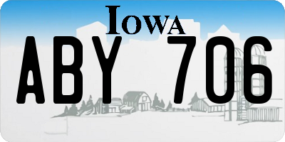 IA license plate ABY706