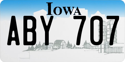IA license plate ABY707