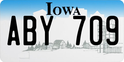 IA license plate ABY709