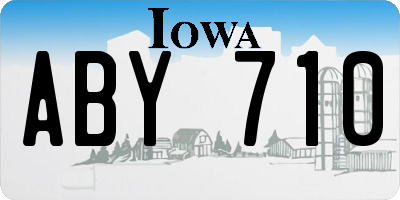IA license plate ABY710