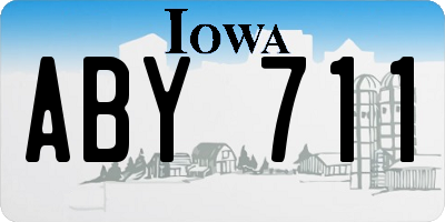 IA license plate ABY711