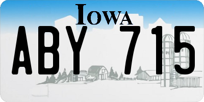 IA license plate ABY715