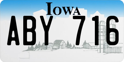 IA license plate ABY716