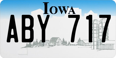 IA license plate ABY717