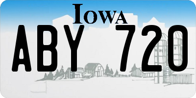 IA license plate ABY720