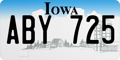 IA license plate ABY725
