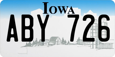 IA license plate ABY726